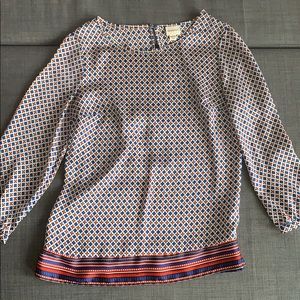 Patterned Mid sleeve Blouse
